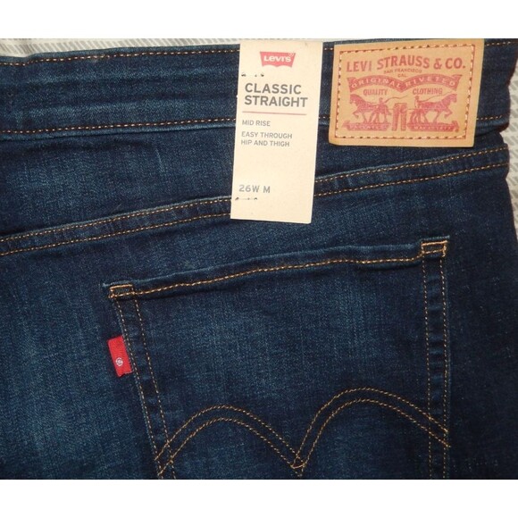 Levi's 414 Classic Straight Mid-Rise Denim Jeans Women's 26W M (44 x 31 1/4) - Picture 3 of 7